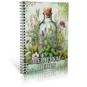 Herbal Grimoire Notebook, 1 Count Flower & Herb Pattern Spell Book, Quickly Access Information on Various Herbs, Discover Their Uses in Magic and Medicine