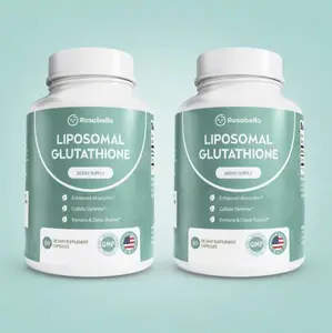 Liposomal Glutathione Capsules -Skin Glow, Immune & Detox Support (60 Count) Rosabella