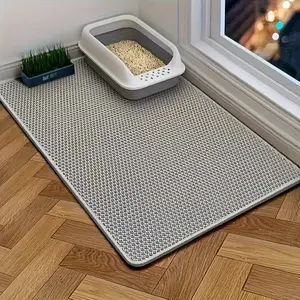 Home Cat Litter Mat, Anti-Splash Cat Litter Box Pad, Super Large Dual Layer Filter Leak Control Mat, Pet Cat Supplies