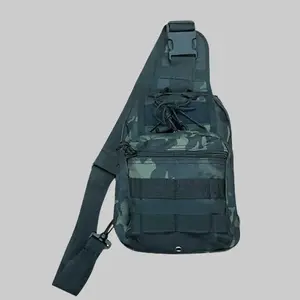 SLING BAG BLACK CAMO Tactical Pack