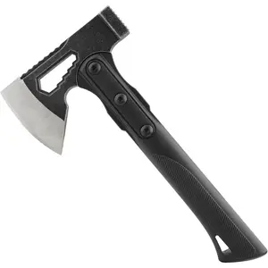 Camping Hatchet, 3Cr13 Stainless-Steel Tool with 9.5 Inch Fiberglass Shock-Reduction Handle, Anti-Slip Grip, 1.2 lbs Weight, 3.2 Inch Edge, for Chopping, Gardening, Ideal for Men