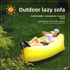 Outdoor lazy inflatable sofa bag portable camping sofa mattress music festival recliner