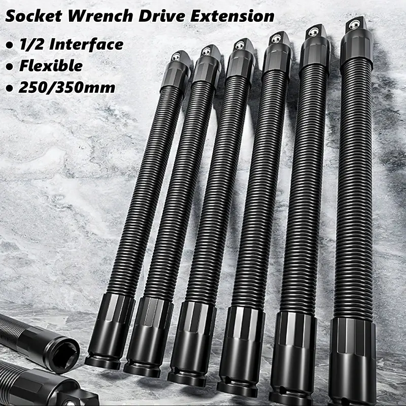 Flexible Socket Ratchet Wrench Extension Bar Motor Repair Tool 1/2Inch Driver Flexible Socket Extension Bar Wrench Extension Rod