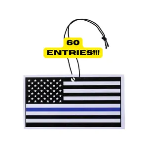 Blue Line American Flag Air Freshener NEW CAR Scent