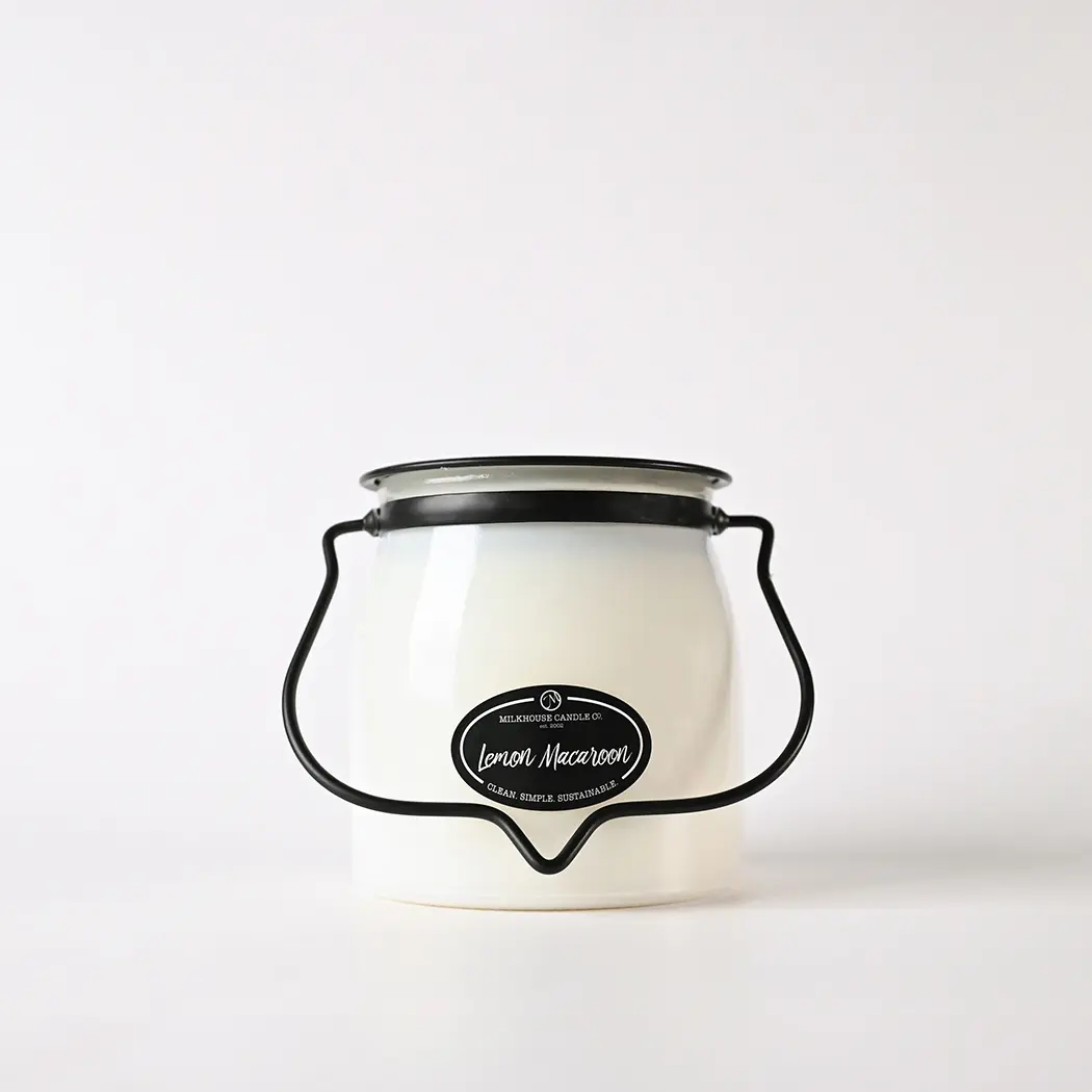 Milkhouse Candle, Lemon Macaroon, Home Fragrance Candle, Zesty Lemon Curd, Candied Blossoms and Buttery Cookie Crust