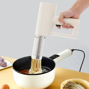 Portable electric pasta maker, made of 304 stainless steel with 5 kinds of molds, suitable for home kitchens, for making different types of pasta, such as stir-fried pasta, soup pasta, Italian fine pasta