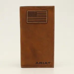 Ariat Men’s Rodeo Wallet – USA Flag Leather Wallet | Western Wallet