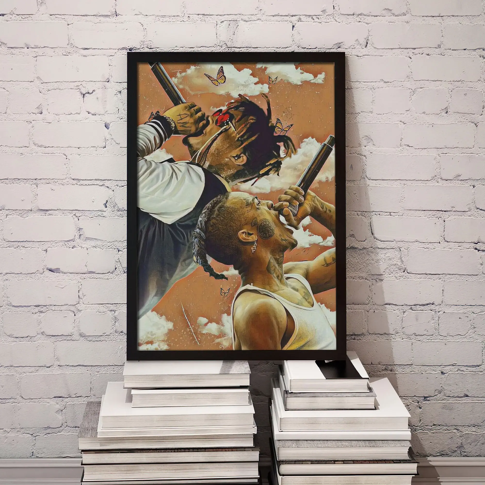 Hip Hop Music Canvas Poster, Rap Artist Wall Art Print, Urban Music Room Decor, Unframed Canvas Poster for Bedroom Dorm Studio Decor