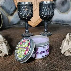 Lilac and Gooseberries - Handmade Candle - mystery dice inside