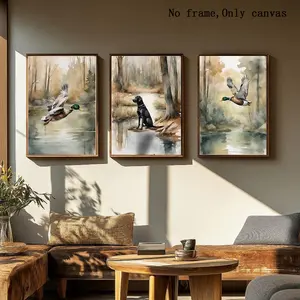 3pcs Watercolor Duck Wall Decor, Baby Room Decoration, Duck Theme Nursery Art, Artistic Unique Room Decor, Perfect for Kids' Rooms