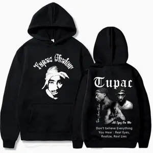 Rapper Tupac 2Pac 2025 Autumn and Winter 100% Pure Cotton Printing Hoodies Men Sweatshirts Hip Hop Unisex Hooded Harajuku R28