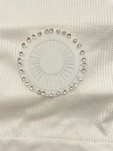 High-Value Japanese Korean Style Scarf Fashion Versatile Single Diamond Long Needle Fixed Shiny Large Round Head Scarf Pin