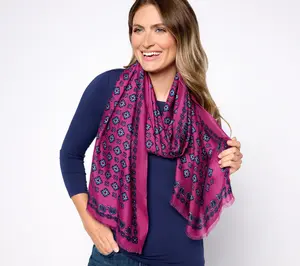 Joan Rivers 74" x 27" Foulard Scarf