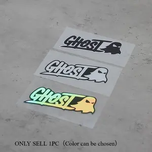 1PC High-Quality "GHOST" Car Sticker - Spooky Halloween Paint Style. Self-adhesive & Durable, Sticker For Cars, Fits Cars/Windows/Motorcycles, Home & Vehicle Decor