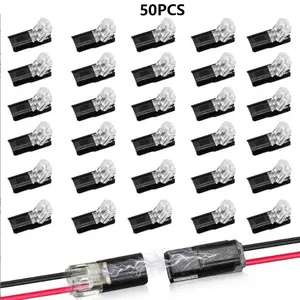 Double-Wire Plug-in Connector Led Light Strip Connectors 2 Pin, Low Voltage Wire Connector with Locking Buckle, Fast Connect Plugs Led Connectors for Strip Lights，Lead strip automotive wiring electricity Power Distribution Secure -YY,summervibes