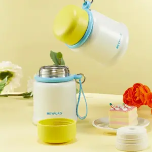Steamer Pressure Thermos with Spoon 620ml/21oz Portable Insulated Food Container