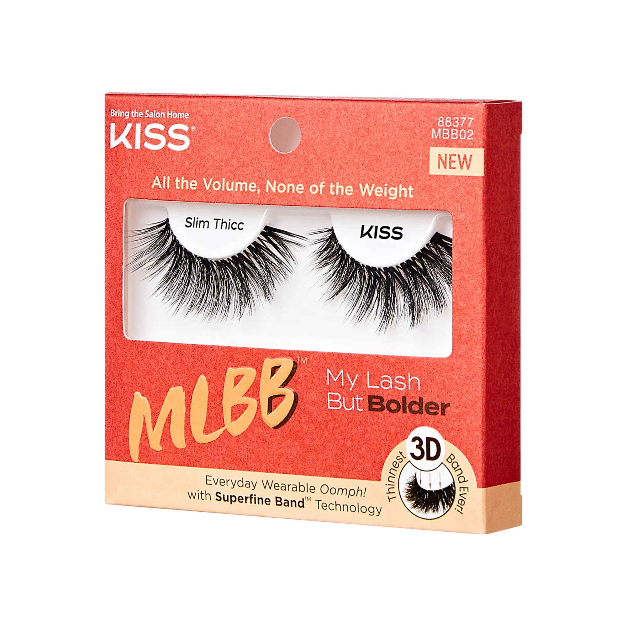 Kiss My Lash But Bolder 3D Volume Eyelashes - Slim Thicc Kiss My Lash But Bolder 3D Volume Eyelashes - Slim Thicc