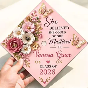 Personalized Graduation Cap Topper, Custom Senior Grad Cap Decor, Graduation Hat Topper for Her, Class Of 2026 Gifts,Custom Senior Gift Idea