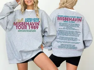 Misbehavin Tour 1989 Double Print Shirt, Uncle Baby Billy TShirt, The Righteous Gemstones Movie, Gift For Fan, HBO show, Tv Show, Aimee-Leigh & Baby Billy Shirt