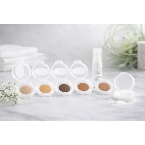 PiperBlue Organic Makeup Organic Makeup Sample Kit, Flawless Clean Foundation Shade Match, Translucent Setting Powder, Smooth Serum