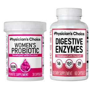 Physician's Choice Inner Harmony Duo: Daily Digestion, Bloating, Immune & Urinary Tract Support for Women with Women's Probiotic + Digestive Enzymes