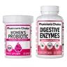Physician's Choice Inner Harmony Duo: Daily Digestion, Bloating, Immune & Urinary Tract Support for Women with Women's Probiotic + Digestive Enzymes