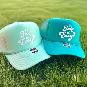 Take It Easy Trucker Hat, Cute Womens Hat & Accessories, Mom Gifts for Her, Drinking, Friends, Vacation, Vacay, Bachelorette Party Favors, Traveling, Travel, Christmas, Birthday, Funny, Baseball Cap, River, Beach, Fun Clothes