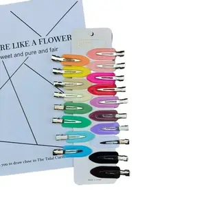 DIY Seamless Hair Clip Simple Cream Glue Duckbill Clip Acrylic Material Cute Fresh Sweet Style for Women Daily Use