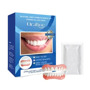 Teeth Beautifying Denture Set Teeth Cosmetic Set Enhances Smile Aesthetics Comfortable Material Denture