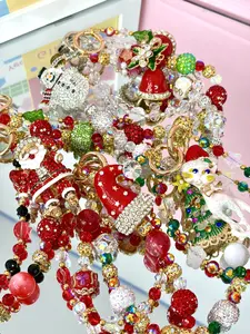 Christmas Rhinestone Bag Charm,Delicate Beaded Handbag Pendant Accessory for Women,Detachable,Pretty Xmas & Birthday Gift,Ideal Holiday Gift for Girls & Women,Festive Winter Vibe