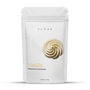 Vanilla Flavored Toothpicks by numae (100 Count) Sugar Free, Zero Calorie, Gluten Free, Keto Friendly, Vegan