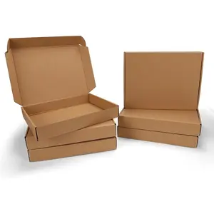 13x10x2 inch Shipping Boxes 6 Pack Brown, Tab Lock Tuck Top Mailer Boxes for Packaging Small Business, Medium Cardboard Gift Boxes for Wrapping Mailing Present