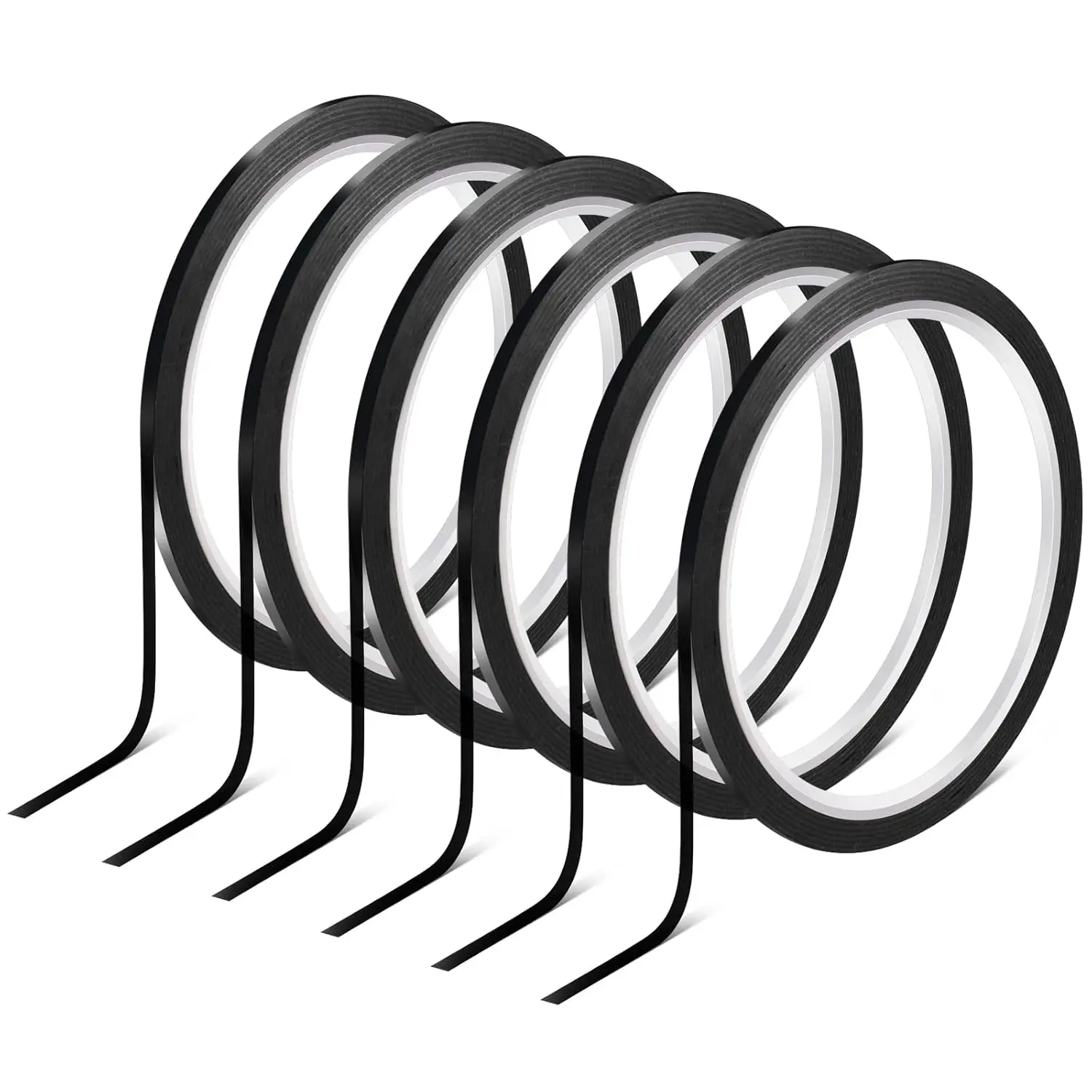 Whiteboard Tape 6 Rolls 1/8  Thin Dry Erase Art Charts & Whiteboards Pinstripe Paper Tape 108 Feet per Roll