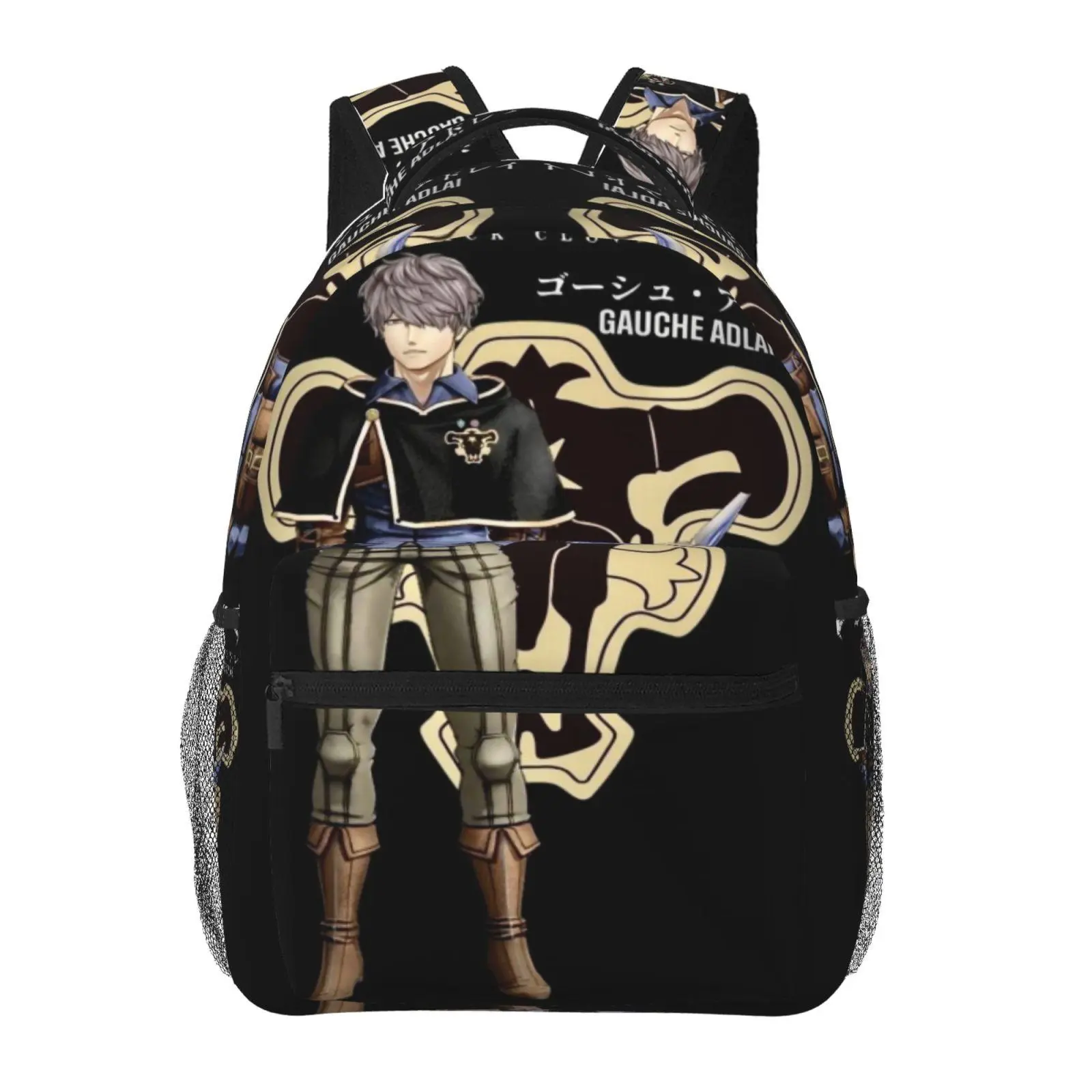 Black Clover Kids’ Backpacks for School – Large Capacity, All-Over Print; Black Clover Laptop Daypack for Daily Campus Use; Durable, Lightweight Black Clover School Bag for Teens and Students