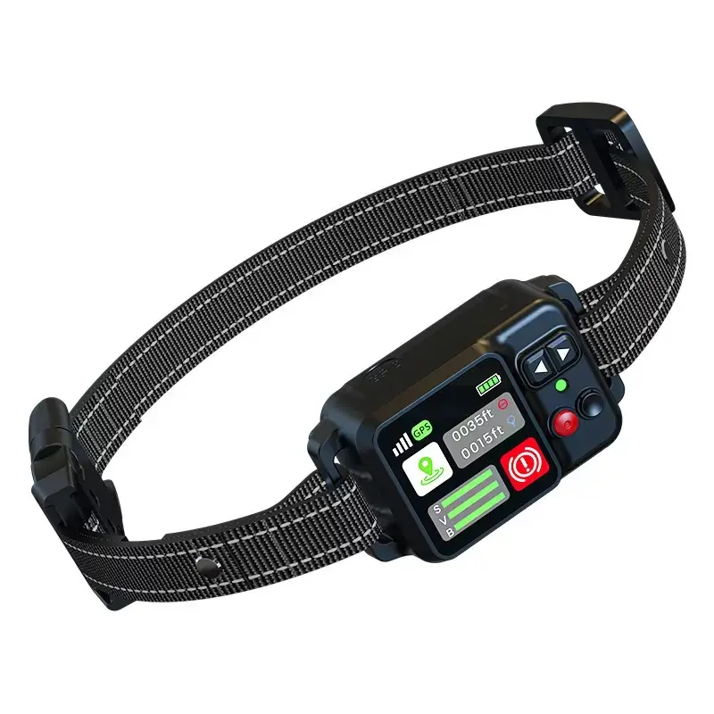 GPS Wireless Dog Fence Shock Collar - Outdoor Waterproof Plastic Pet Training & Anti-Lost Geofence Collar with Quick Charging for Dogs in Beach, Parks, Farms, Rechargeable & Quick Charging