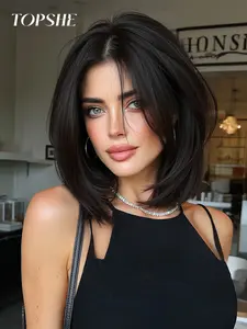 Topshe 13x6 HD Lace Front Wig Straight Hair Medium Length Natural Look for Women Daily Use, All Seasons Wearable, Lace Straight Wigs