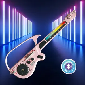 Multi-Functional Bluetooth-compatible Guitar Set, Colorful Lights, LED Lights, Suitable for Ages 3+, Home, Party, Outdoor Activities, Includes Gift Box