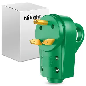 Nilight 30 Amp RV Male Replacement Plug 125 Volt Heavy Duty with Handle ETL Listed NEMA TT-30P for Camper Caravan Motorhome Van Trailer