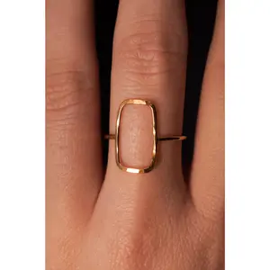 Rectangle Ring, 14K Gold Fill