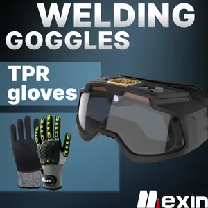 Mexin 110R+LBST-01-Cutting anti-wear and anti drop gloves and automatic dimming welding glasses
