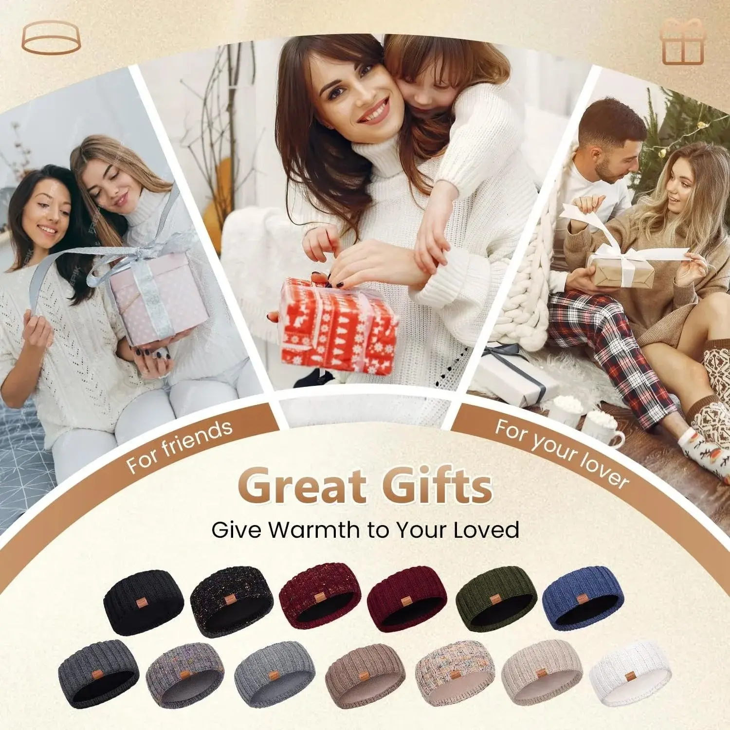 Winter Headbands for Women 3 Pack, Ear Warmers for Women 
