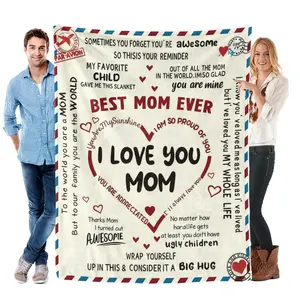 Super Soft Flannel Blanket - Modern Letter Slogan Print Throw, 1 Count Warm Home & Office Blanket, Ideal Mother's Day Gift for Cool Rooms Naps, Slogan Print Blanket, Flannel Blankets,summervibes