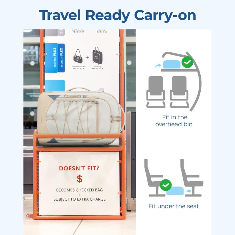 BAGSMART 17.3 Inch Carry On Travel 30L Backpack Travel Bag With Shoe Bag - Water Resistant Daypack for Men and Women TikTokShopHolidayHaul