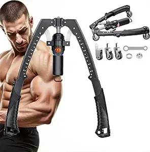 Adjustable Chest & Arm Twister with Trainer 15-Level Hydraulic Power Chest Press Machine 22-440lb for Upper Body Portable Resistance Home Fitness Equipment Outdoorfun summervibes