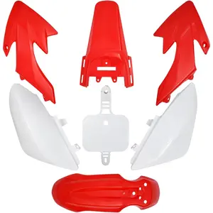 CRF50 Plastic Kit XR50 Fender Kit Red White Fairing Fender Kit - Motorcycle Fender Fairing Body Work Kit Compatible with Honda CRF 50 XR 50 SDG SSR 107 110 125 Pit Dirt Bike