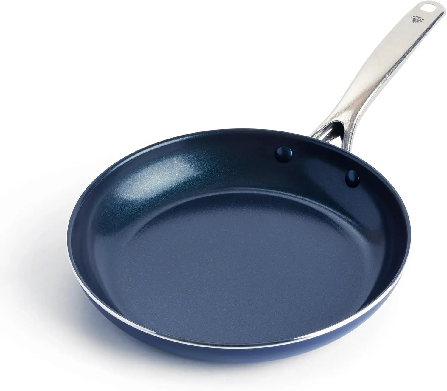 10" Nonstick Frying Pan Skillet, Diamond Infused PFAS & PTFE-Free Ceramic Pan, Dishwasher & Oven Safe, Stay Cool Handle, Durable Non Toxic, Metal Utensil Safe, Perfect for Egg & Omelet Cooking, Blue