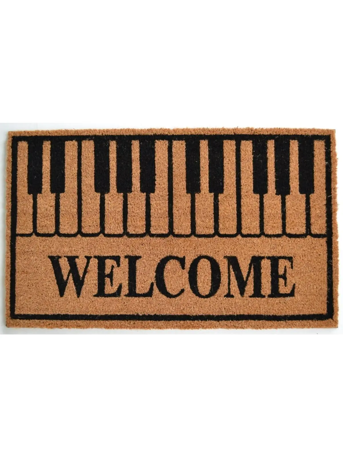 Imports Decor Rectangular Piano Keys Welcome Doormat