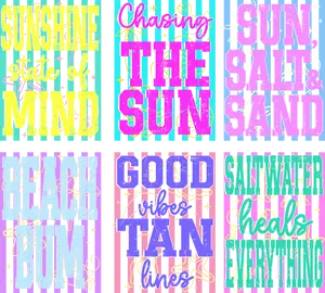 Summer 3  Premade Gang Sheet 30*24 with  Full-Size DTF Prints Instant Peel Film for Easy Application Ideal for Apparel Diy Material Diy Craft Decor
