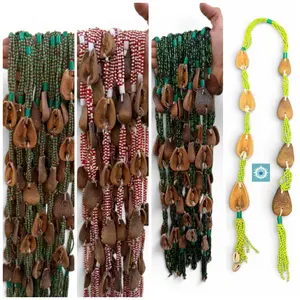 Opele Ekuele Ifa Orula Divination Tool – Handmade Yoruba Santeria Oracle for Babalawo, Agbere-Style with Seed Beads and Seeds, Religious Home Decor