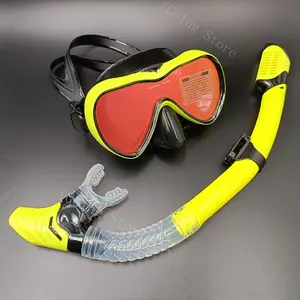 Colorful Silicone Anti-Fog Diving Mask Set, Snorkeling Kit with Zipper Case, Silicone Breathing Tube, Sports Equipment Type